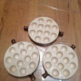 Set of 3 ceramic snail dishes