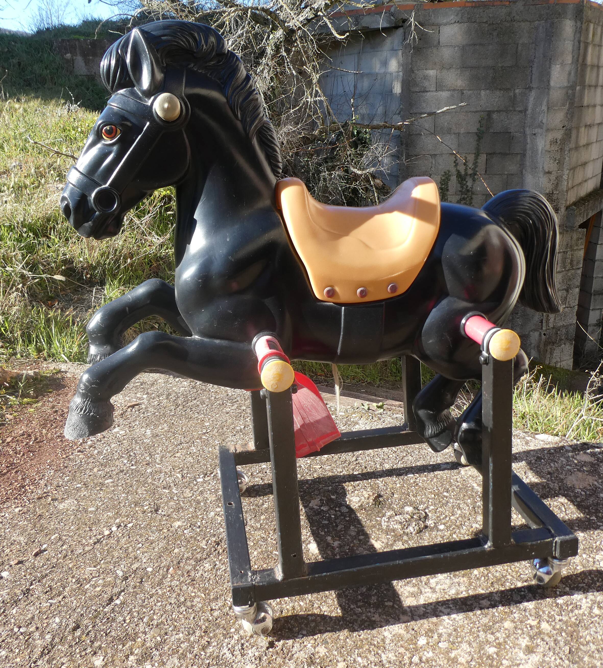 Vintage carousel riding horse