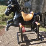 Vintage carousel riding horse