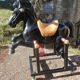 Vintage carousel riding horse