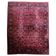 1920s Handmade Antique Wool Floral Rug, Red & Navy, 313 × 396 cm - 1C1303