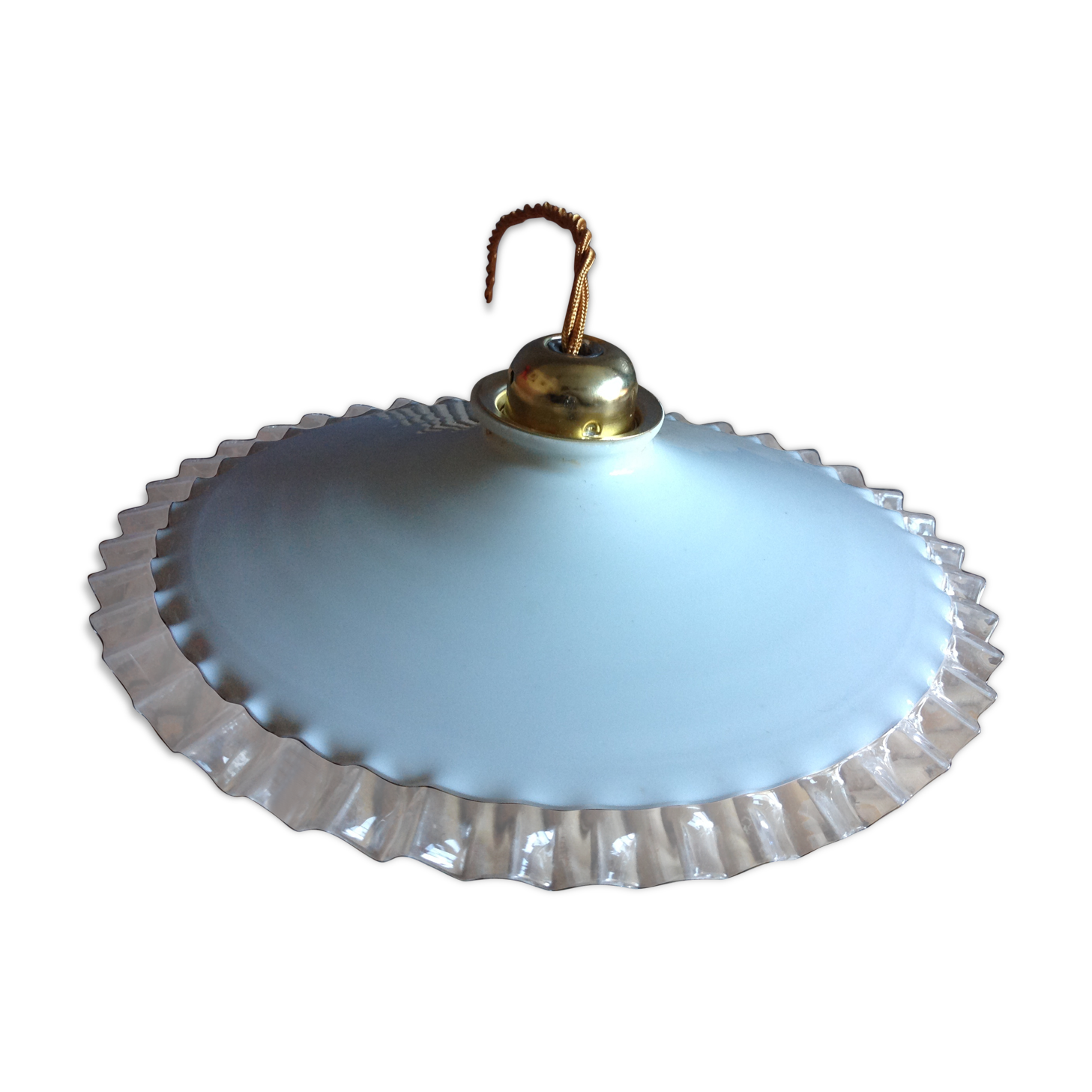 Suspension en opaline blanche