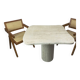 Travertine dining table