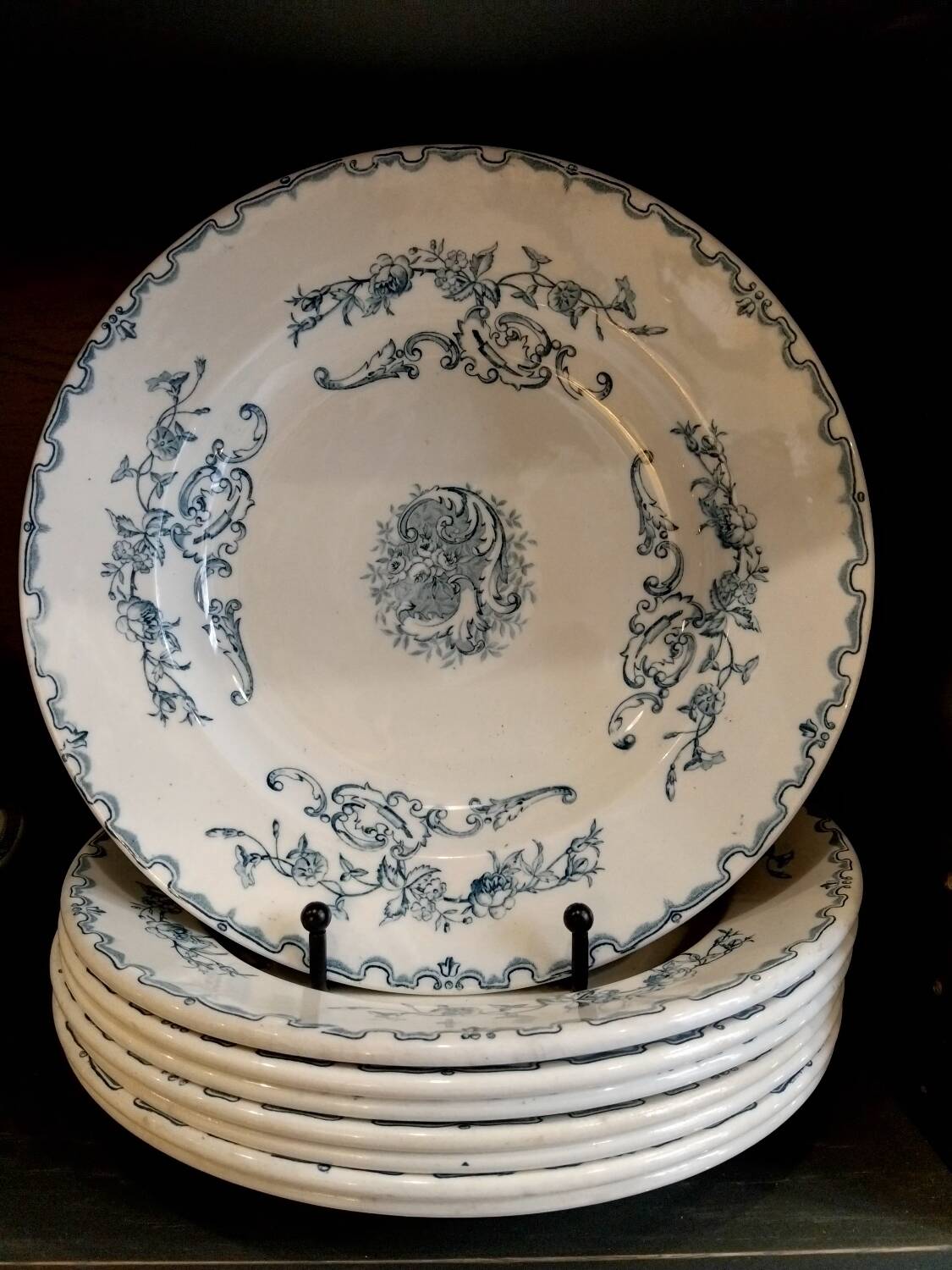 6 Ironstone Soup Plates
