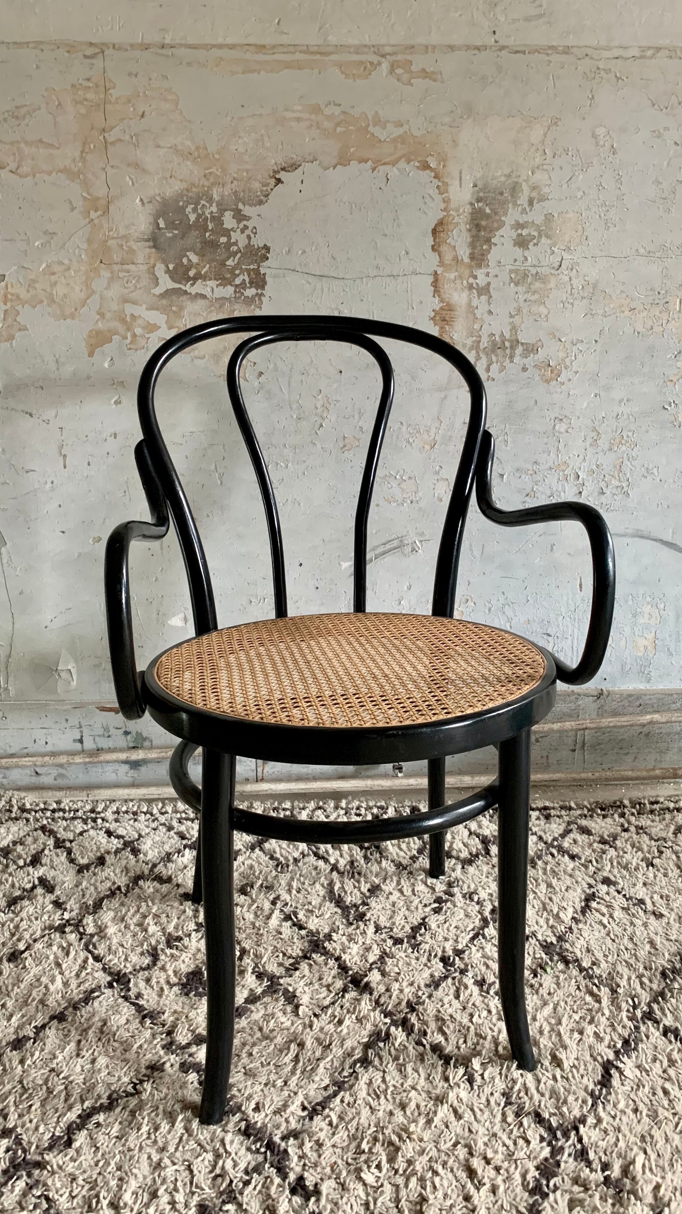 Fauteuil vintage cannage