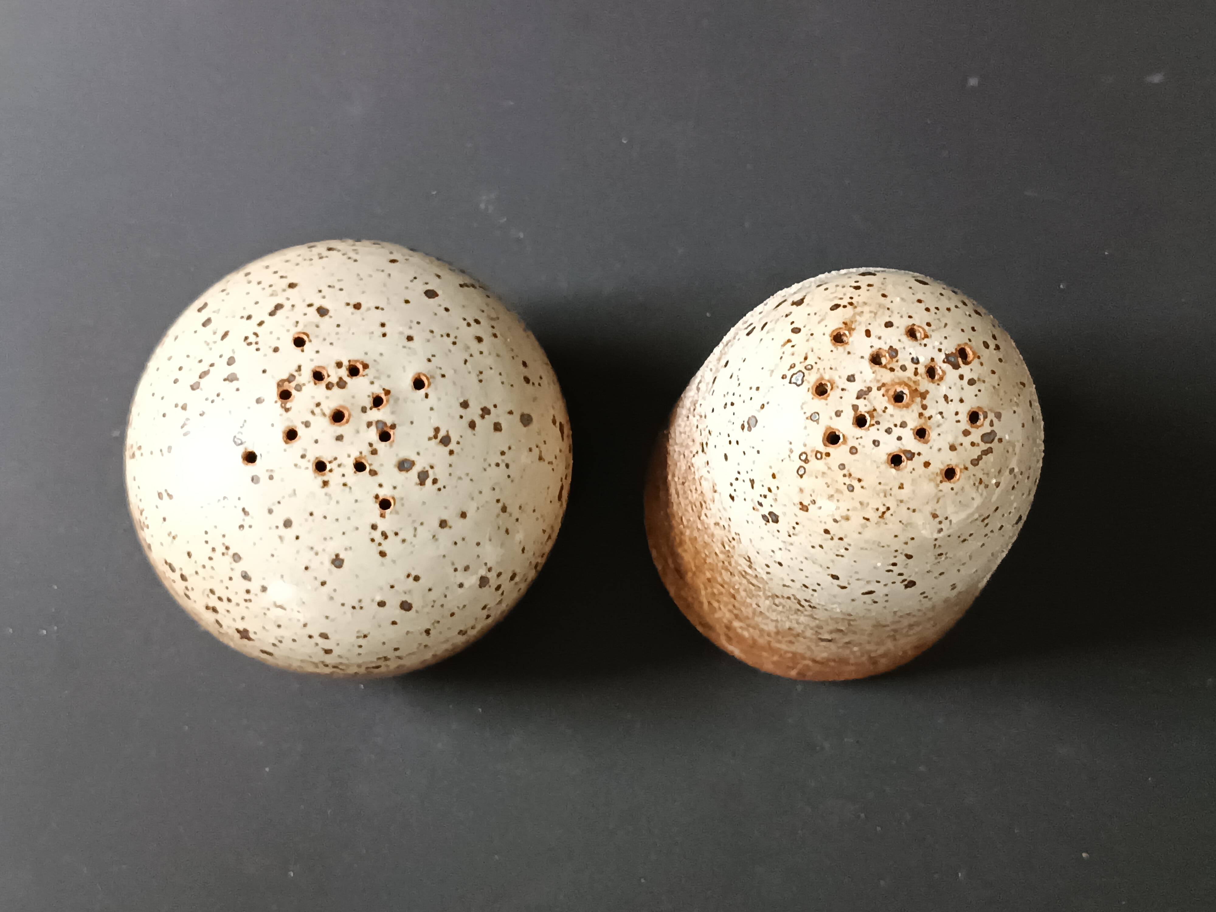 Ensemble en grès poivrier et salière Poterie des Flandres 1970