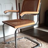 Chrome and cannage armchair Breuer