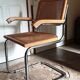 Chrome and cannage armchair Breuer
