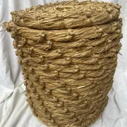 Grand panier paille vintage