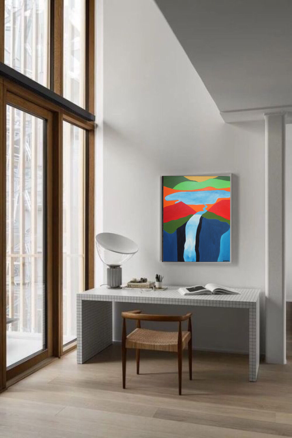 Colorful acrylic board for minimalist décor