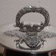 Antique silver-plated soup tureen – decorated handles – classic style