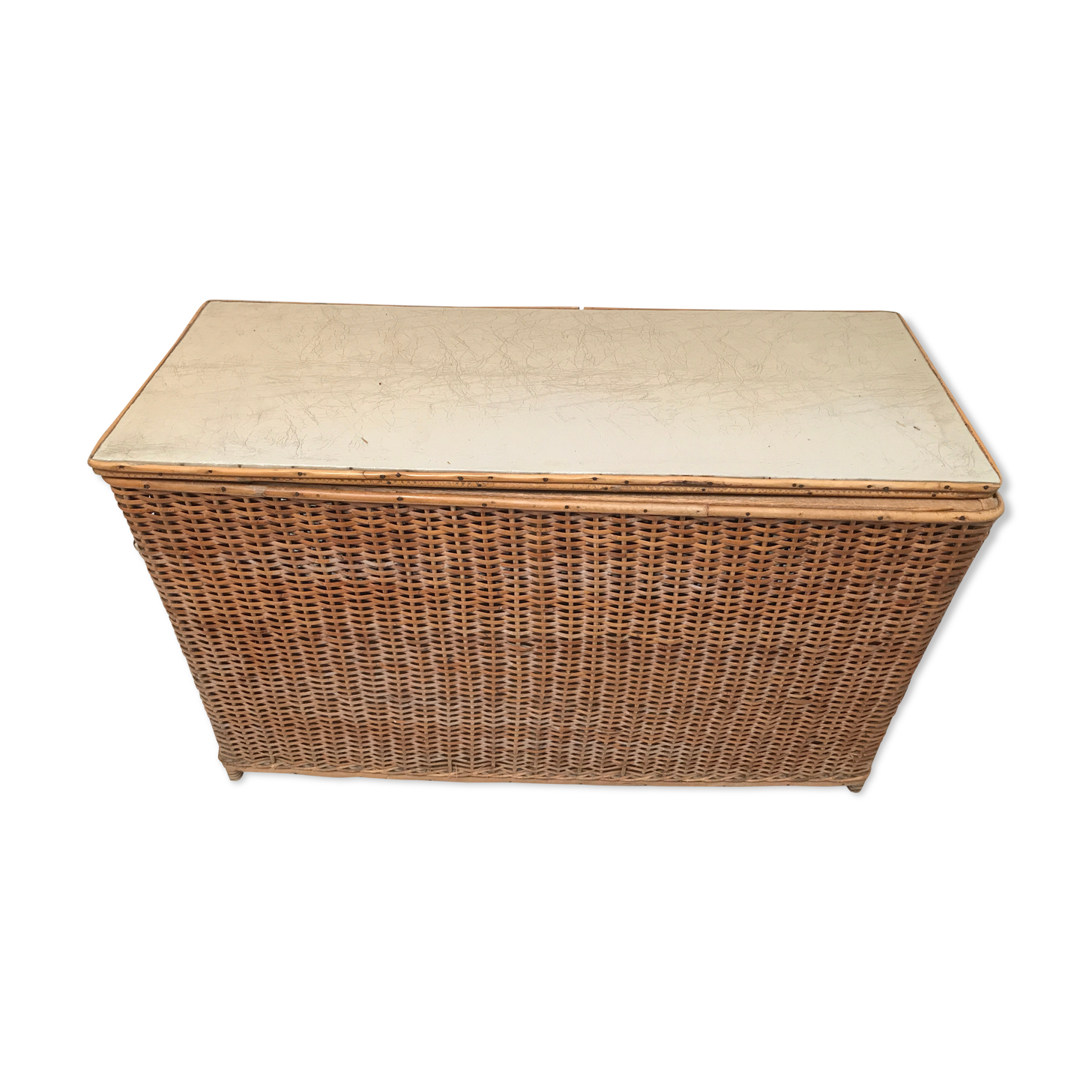 Braided rattan trunk 50s-60s