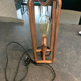 Table lamp copper pipes