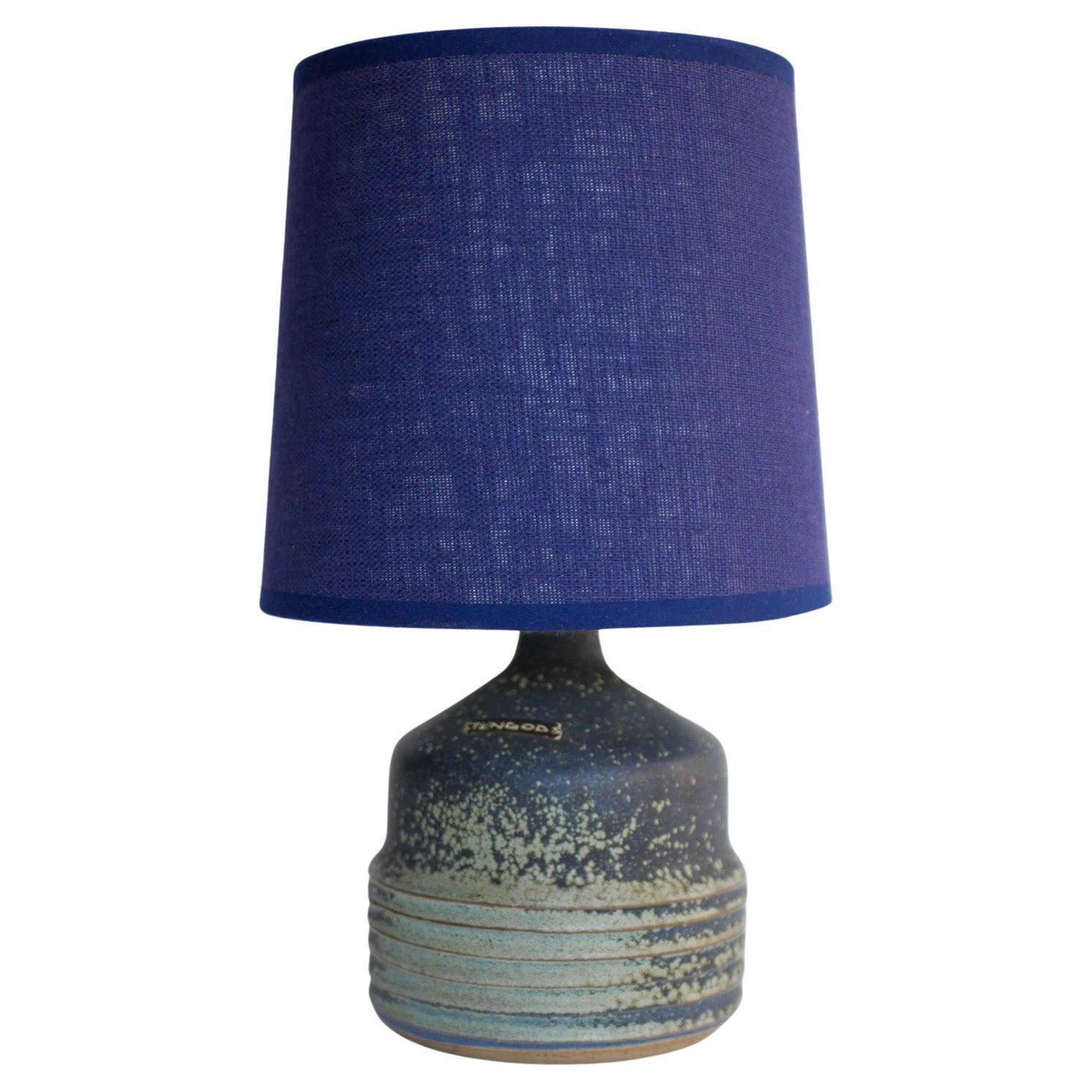 Mid-century modern pottery table lamp made by Rolf Palm, Sweden