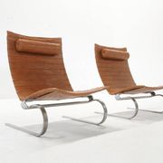 Set of PK20 Lounge Chairs by Poul Kjaerholm for E. Kold Christensen, 1960s