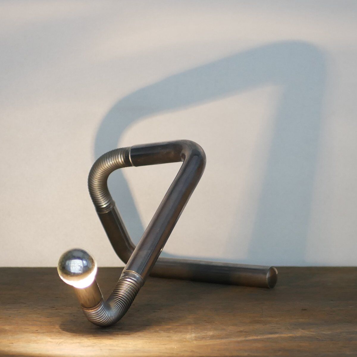 Lampe de table vintage en métal chromé, Italie, années 1970