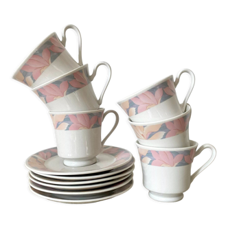 Tasses en porcelaine années 80