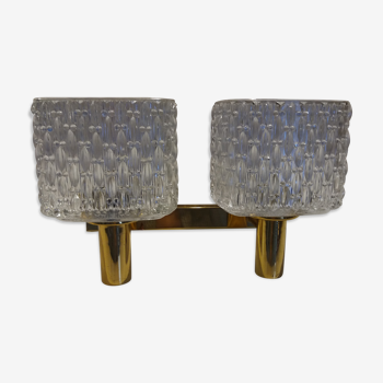 Wall lamp 1960 Crystal and brass