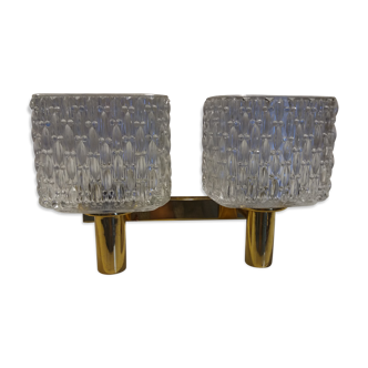 Wall lamp 1960 Crystal and brass