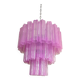 Contemporary Scenographic Fuxsia “Tronchi” Murano Glass Chandelier in Venom