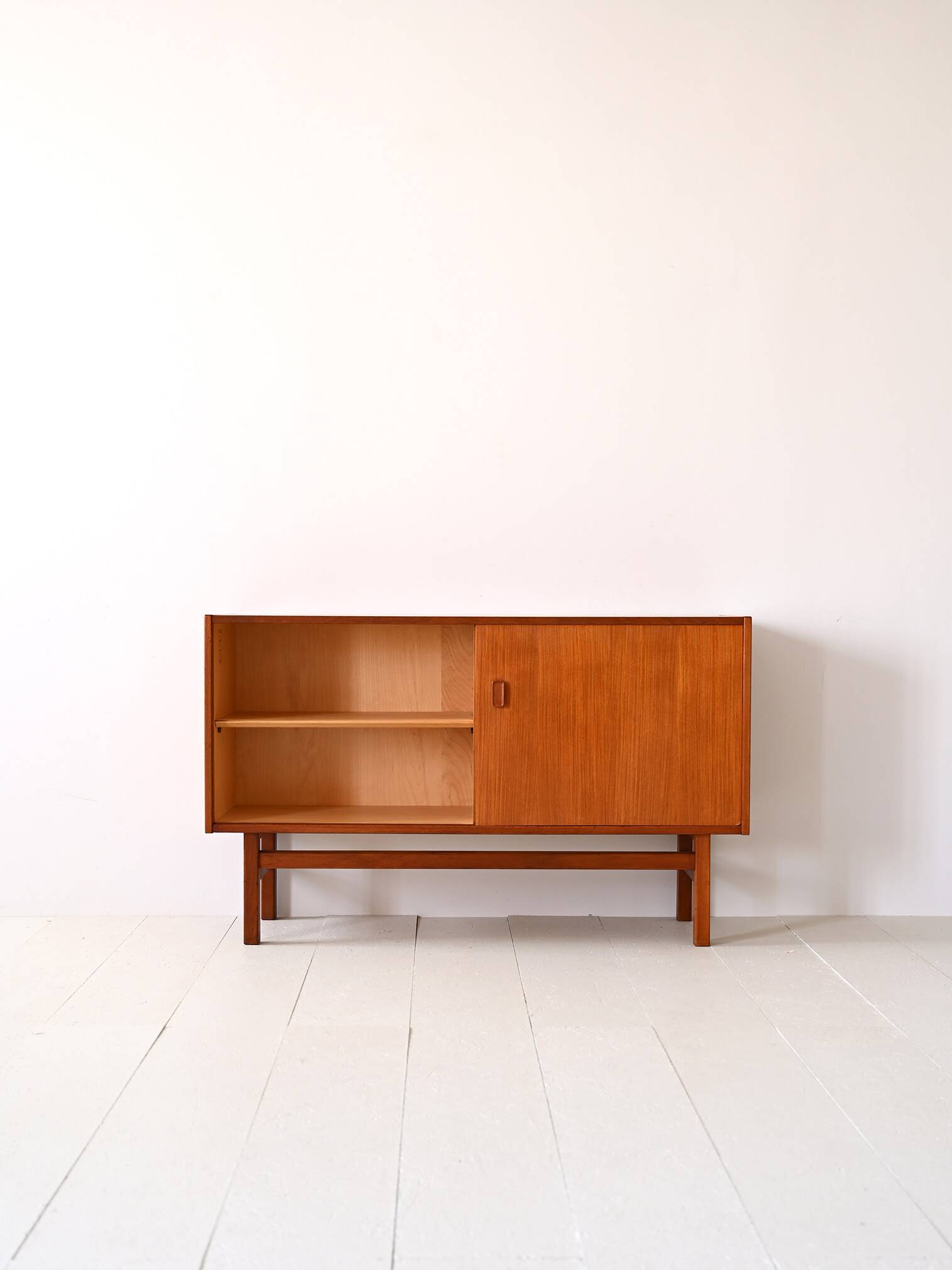 Teak sideboard with sliding door