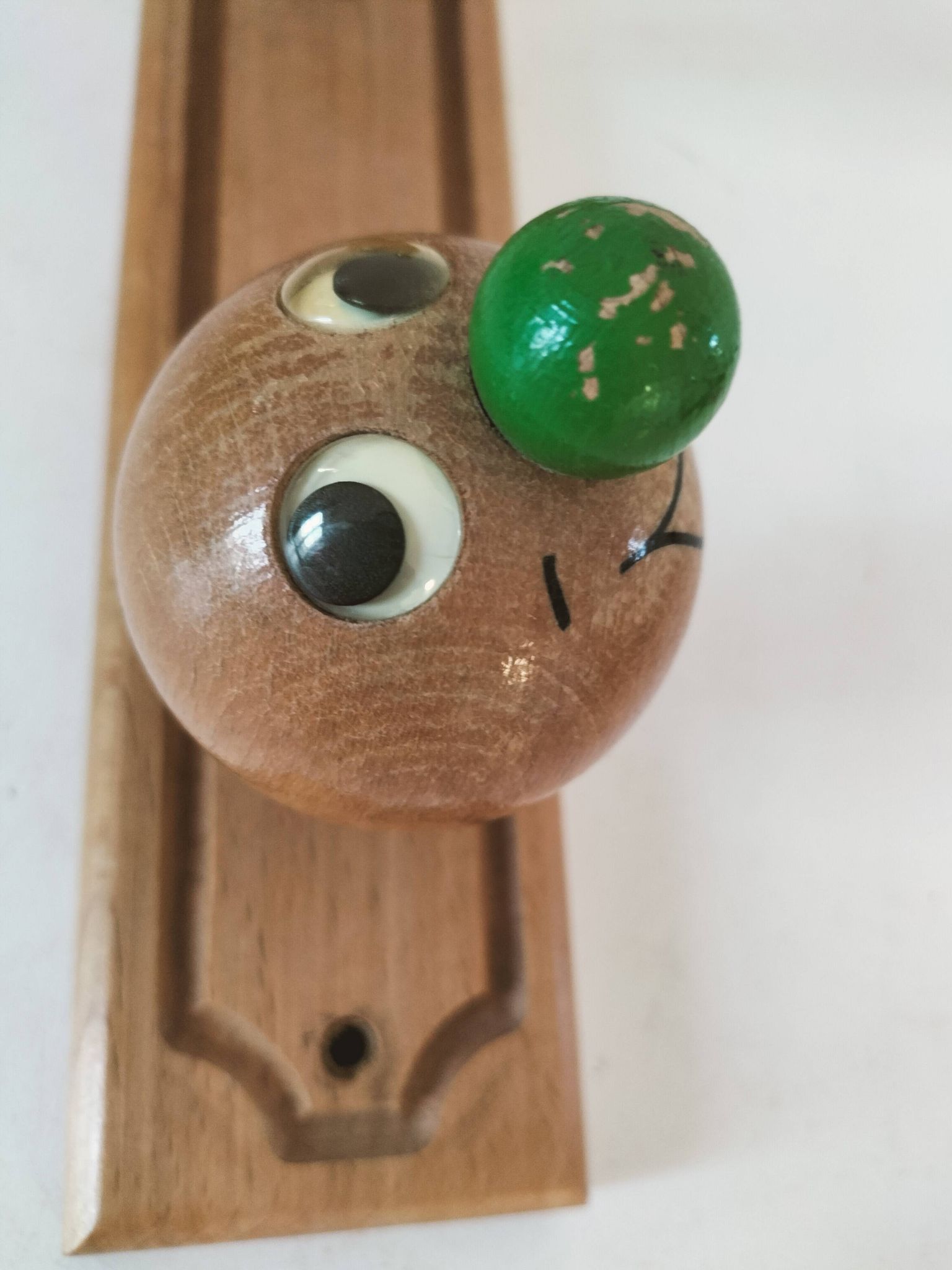 Vintage wooden children's coat rack