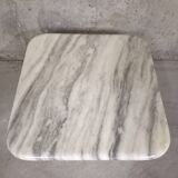 Vintage coffee table in white marble 70s