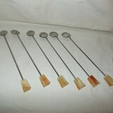 6 long cocktail spoons