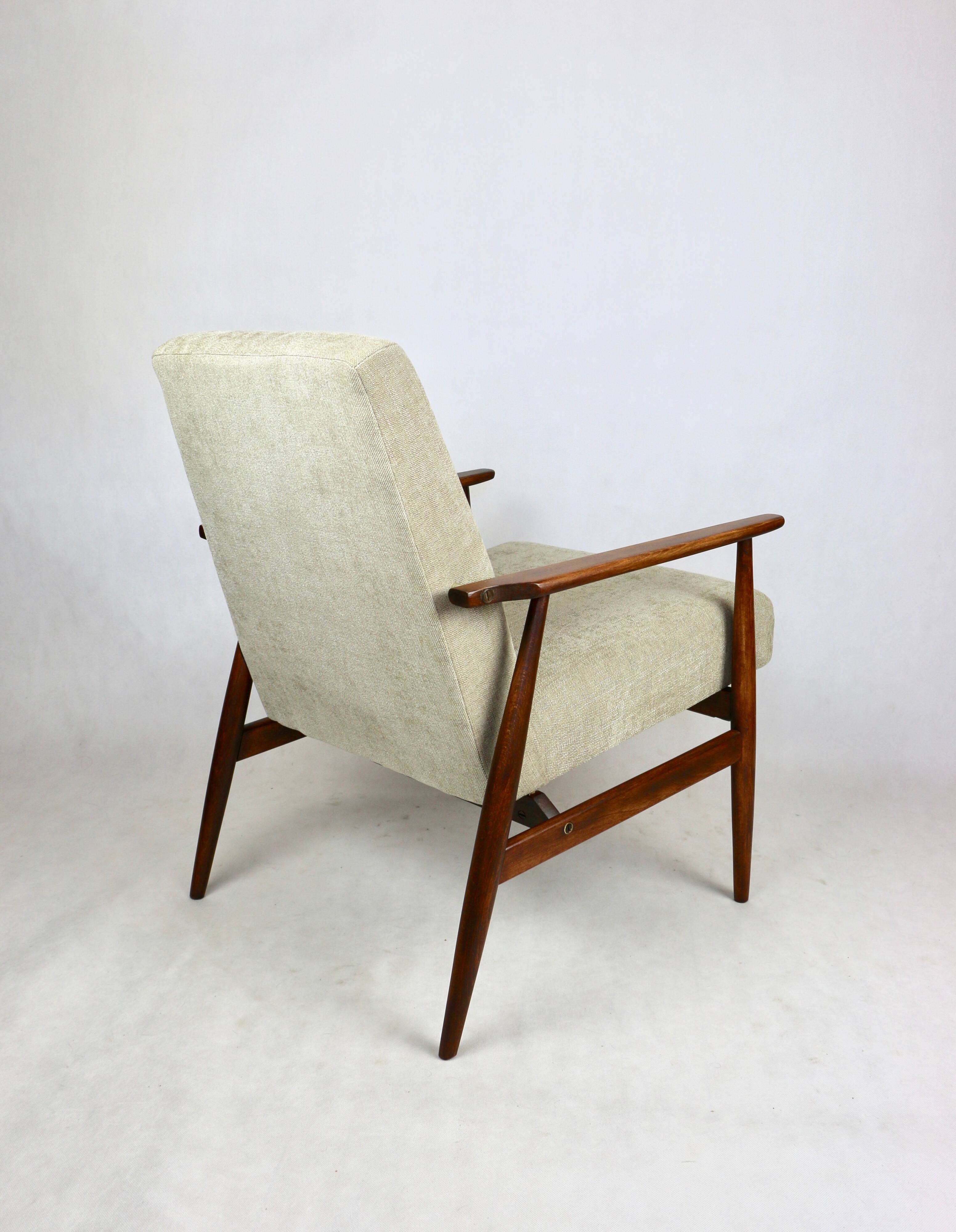 Armchair 'Lis', 1970s beige design by Henryk Lis