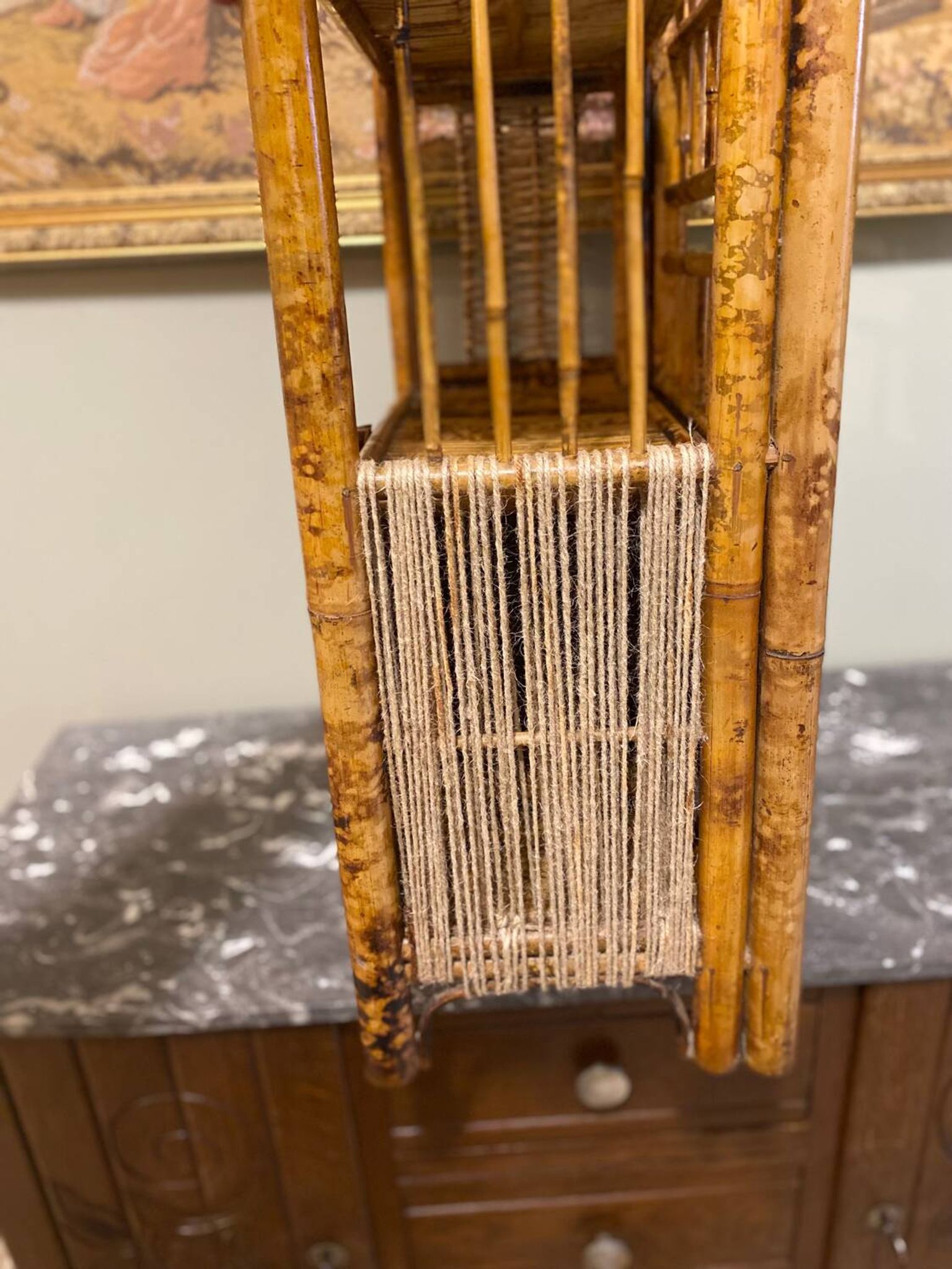 Vintage bamboo shelf