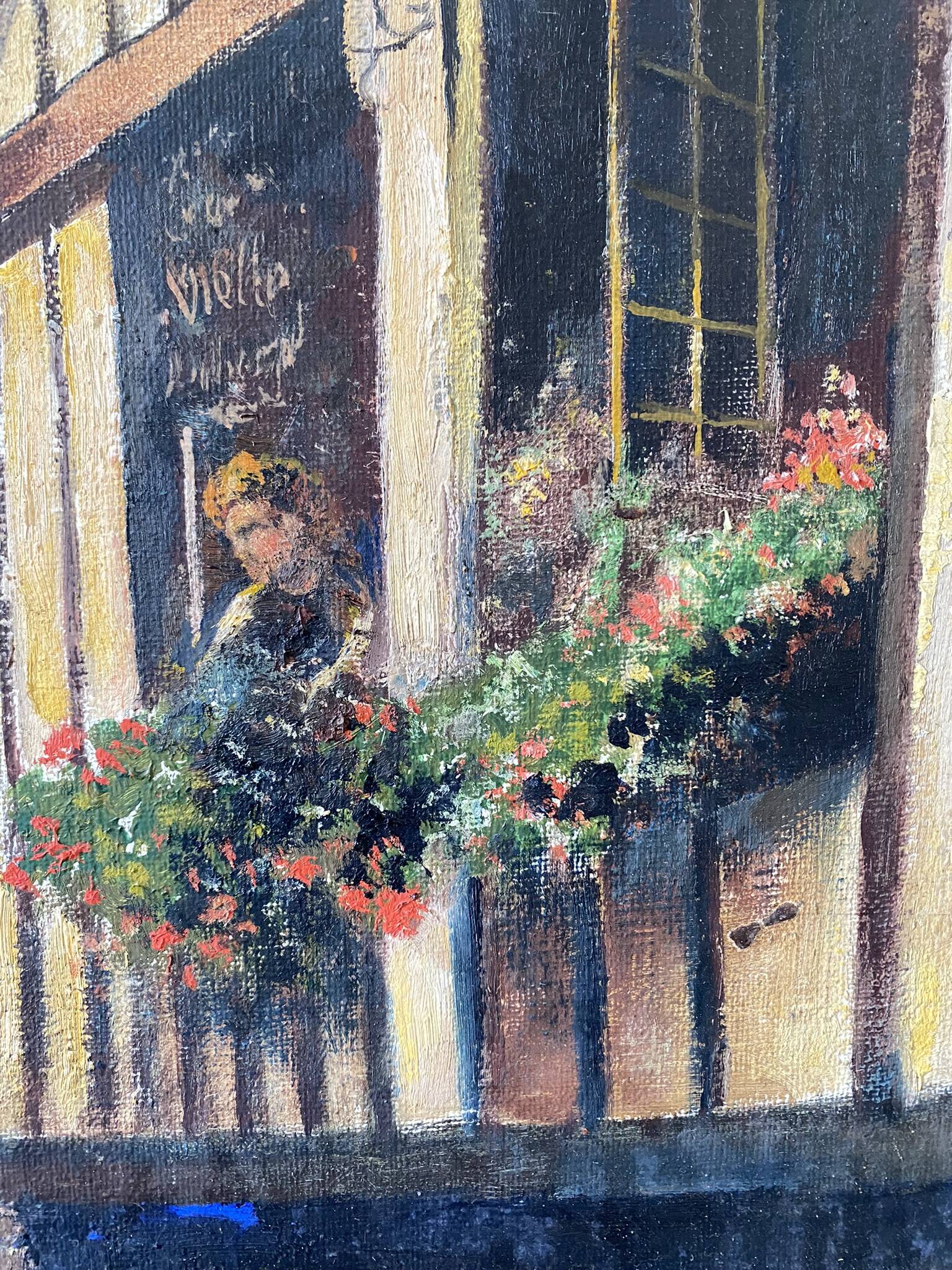 Signed village landscape from 1984