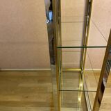 Silver and gold metal shelf, from the 80s.