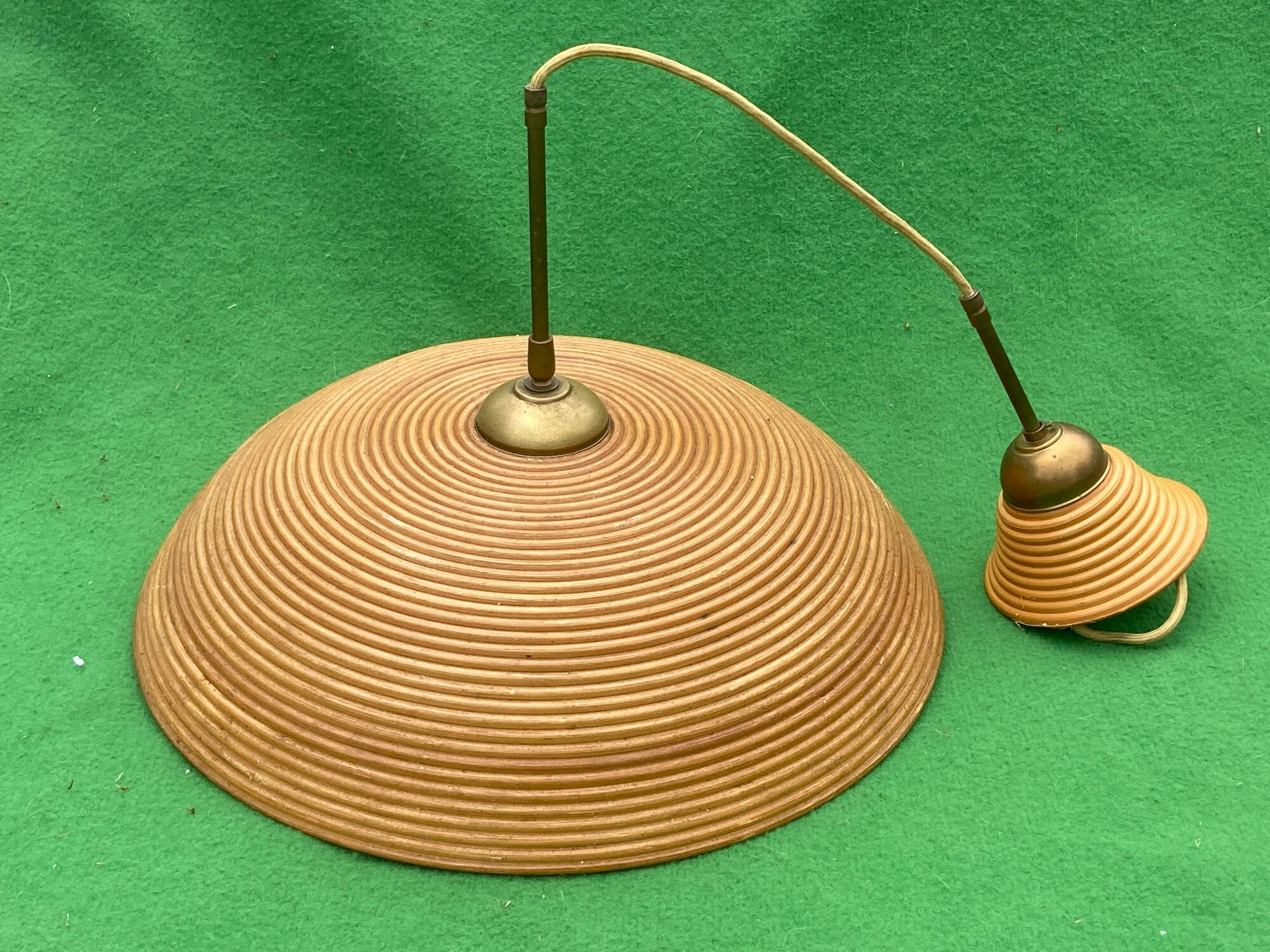 Pencil reed rattan wicker pedant lamp