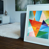 Acrylic constructivist painting