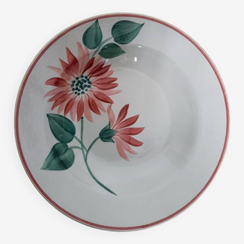 Flower earthenware plate