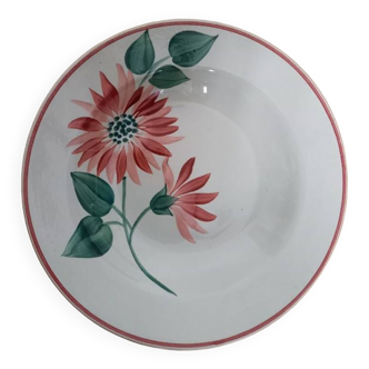 Flower earthenware plate