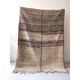 Vintage faded pink and black Berber rug