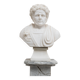 Buste en marbre blanc d'un empereur romain, XXe siècle