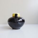 Théière noir et jaune années 1960