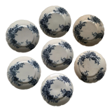Ensemble de sept assiettes plates en porcelaine anglaise Johnson Bros
