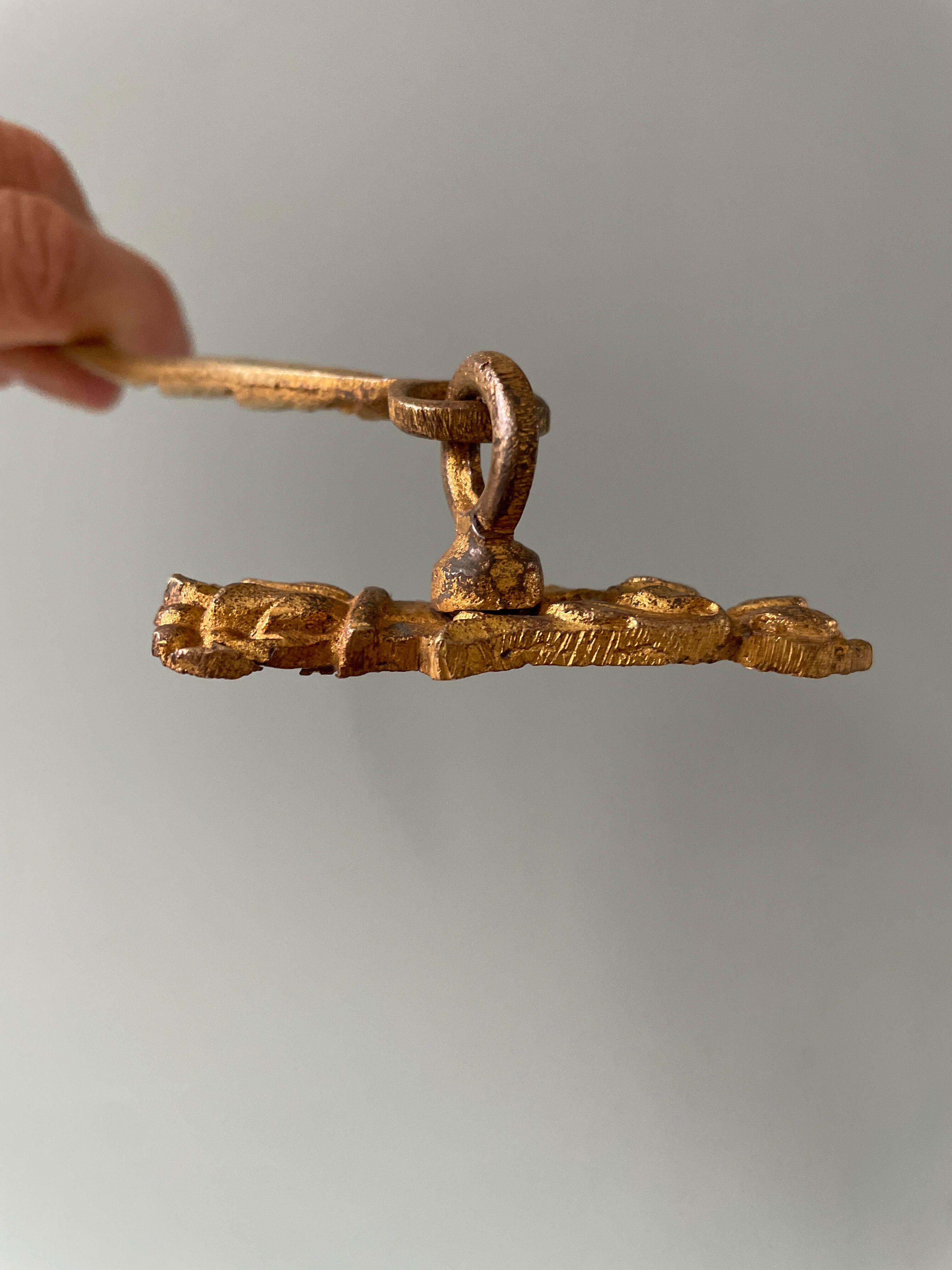 Paire de porte-embrasses en bronze Napoléon III XIXème