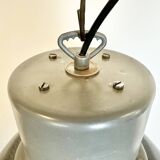 Large Dark Grey Enamel Industrial Factory Lamp from Elektrosvit, 1960s