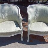 Pair of Louis XV style armchairs
