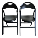 Pair of folding chairs Thonet 751 Bauhaus curved wood