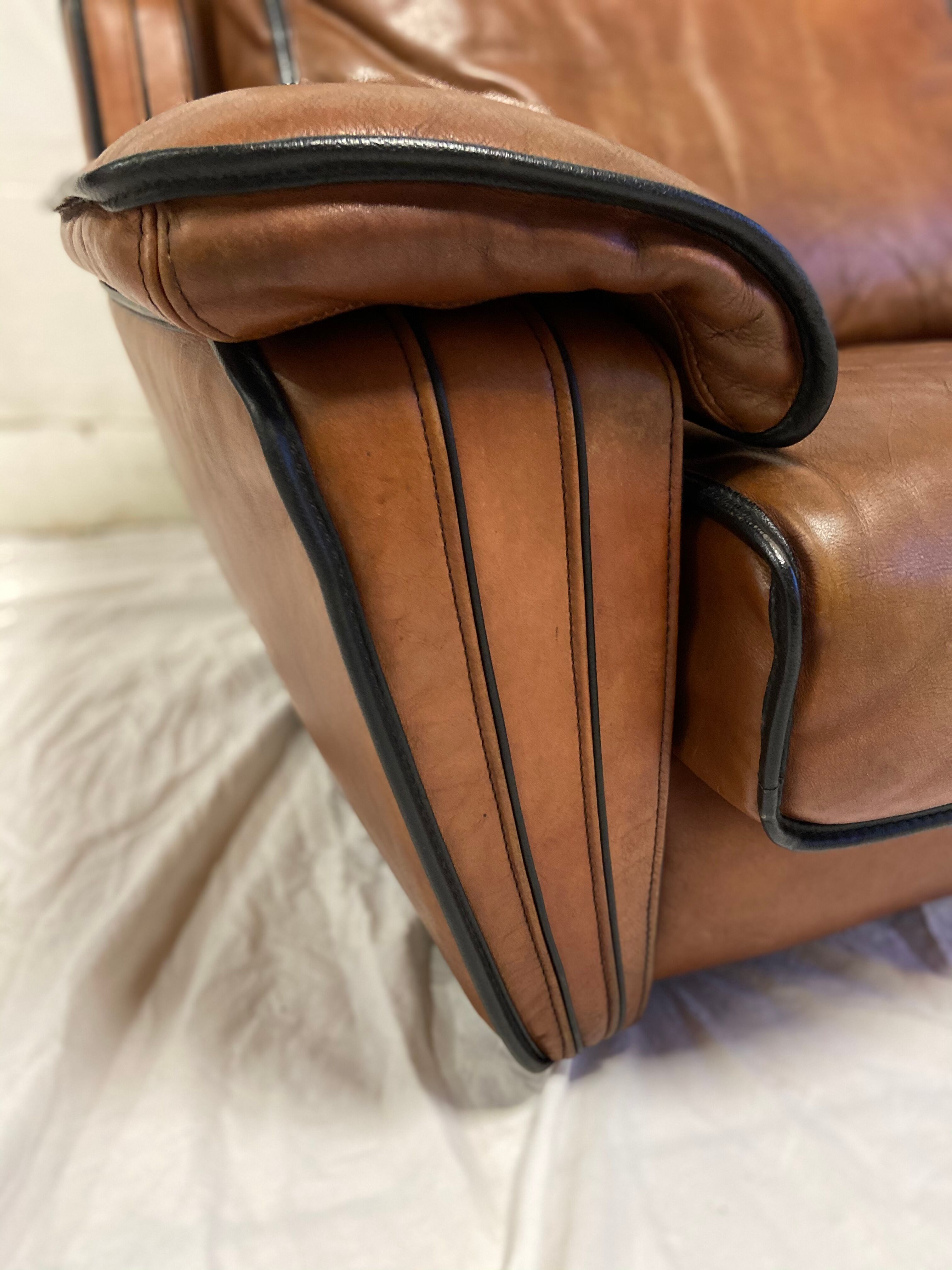 Vintage leather sofa 1980