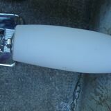 Pair of INDA adjustable white opaline chrome wall lights