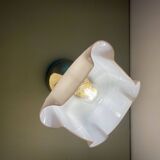 Vintage pink opaline lampshade wall lamp