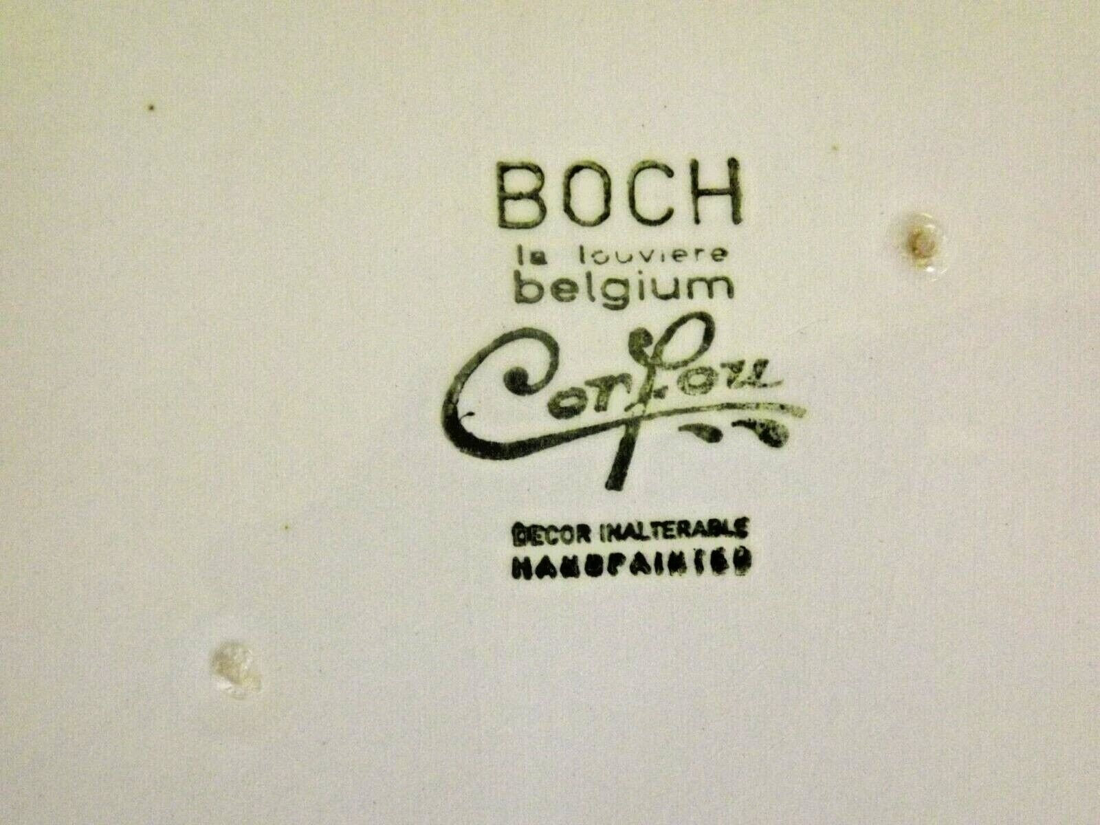 Vintage Boch La Louvière Corfou Collection Pair of Large Oval Serving Plates