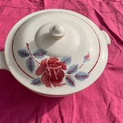 Old earthenware tureen, Hamage Moulin des Loups made in France, art deco