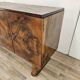 Art Deco sideboard in root walnut and fog with an aluminium base, 1940.